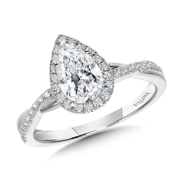 Crisscross Pear-Shaped Halo Engagement Ring Midtown Diamonds Reno, NV