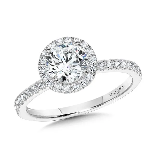 Classic Straight Halo Engagement Ring The Jewelry Source El Segundo, CA