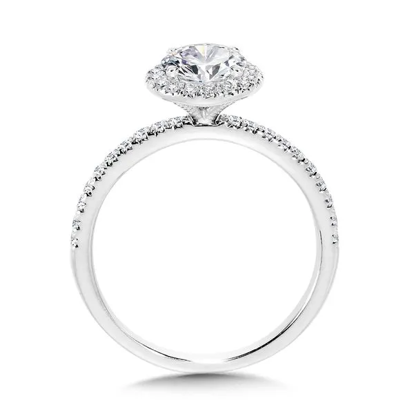 Classic Straight Halo Engagement Ring Image 2 The Jewelry Source El Segundo, CA