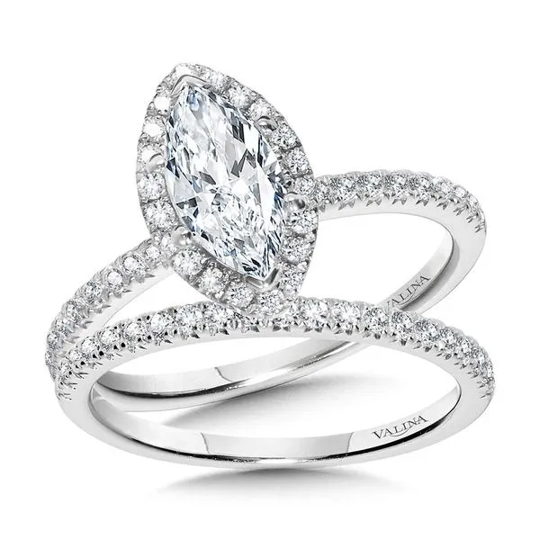 Classic Straight Marquise Halo Engagement Ring Image 3 Diamond Design Jewelers Somerset, KY
