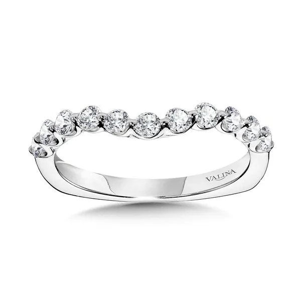 Curved Single Shared Prong Diamond Wedding Band Midtown Diamonds Reno, NV