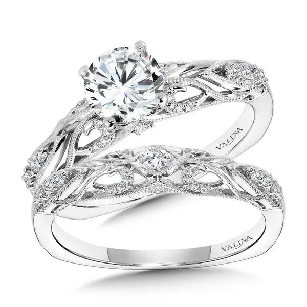 Vintage Milgrain & Filigree Accented Diamond Wedding Band Image 2 Diamond Design Jewelers Somerset, KY