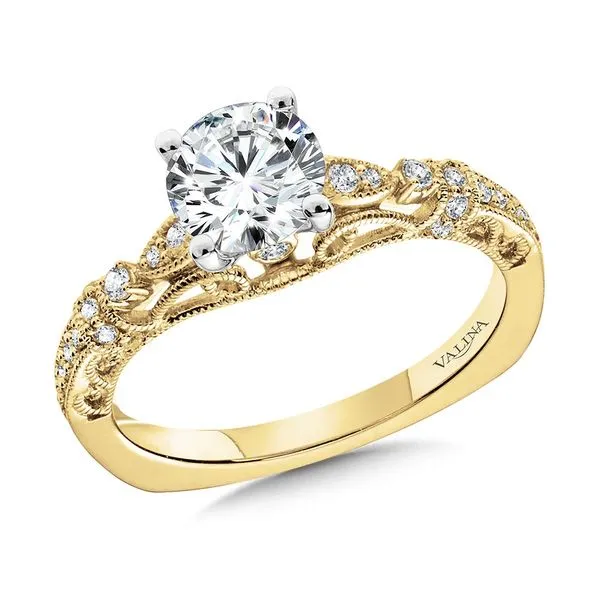 Vintage Milgrain & Filigree Accented Diamond Engagement Ring Diamond Design Jewelers Somerset, KY