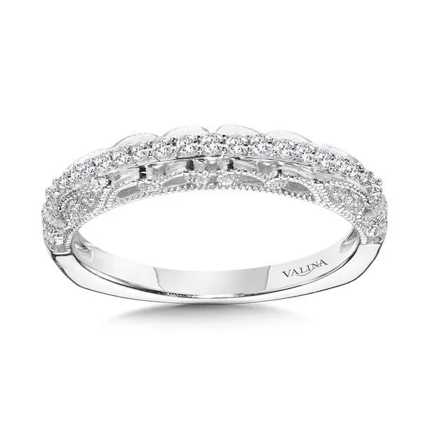 Vintage Milgrain & Filigree Accented Graduating Diamond Wedding Band Midtown Diamonds Reno, NV