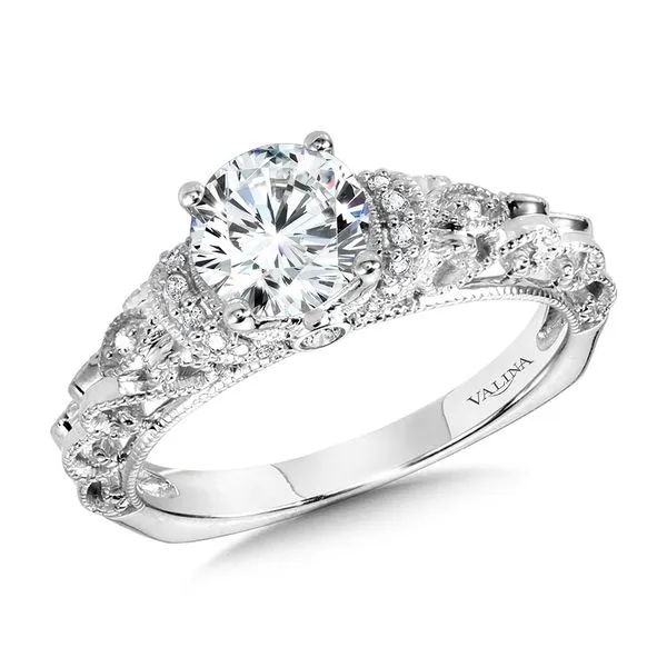 Vintage Milgrain & Filigree Accented Diamond Engagement Ring The Jewelry Source El Segundo, CA