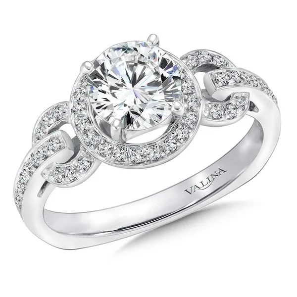 Chain-Loop Halo Diamond Engagement Ring Midtown Diamonds Reno, NV