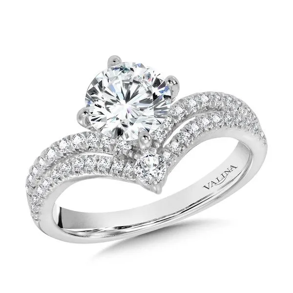 Split Shank & Chevron-Shaped Hidden Halo Diamond Engagement Ring Midtown Diamonds Reno, NV