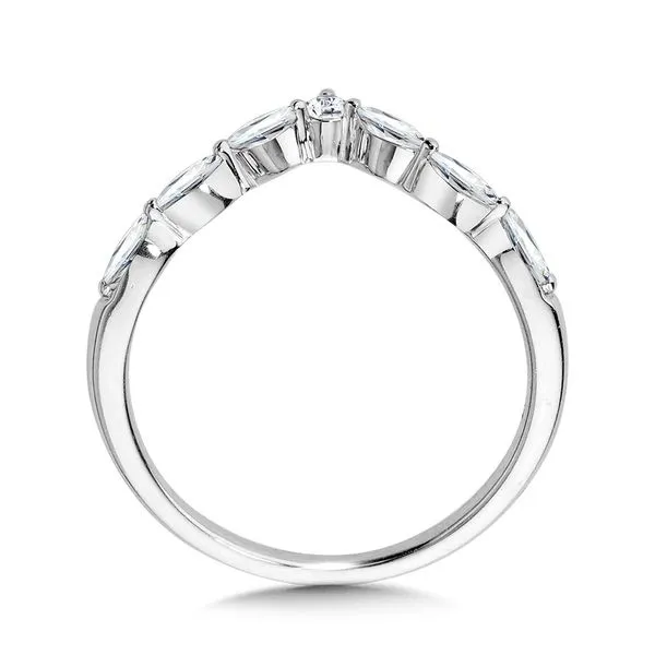 Marquise Diamond Chevron Wedding Band Image 2 Sanders Jewelers Gainesville, FL
