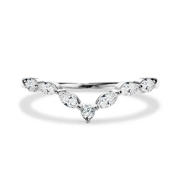 Marquise Diamond Chevron Wedding Band Image 3 Sanders Jewelers Gainesville, FL