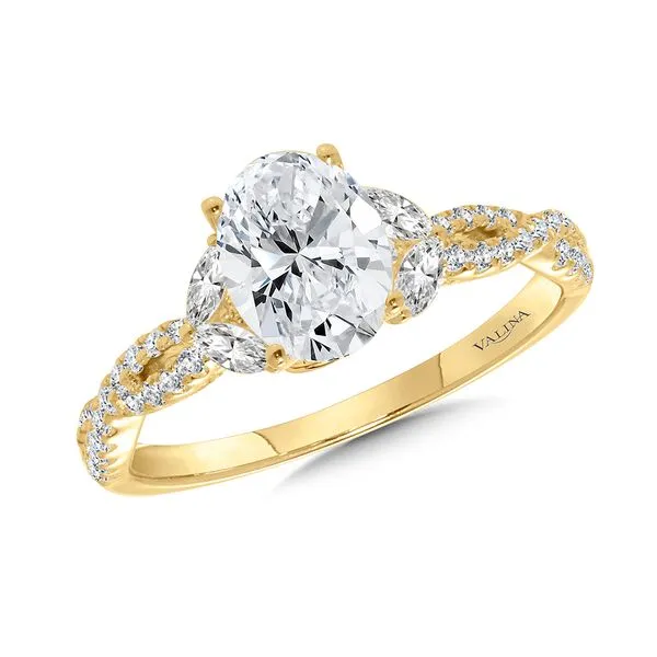 Oval-Cut Diamond Spiral Engagement Ring Sanders Jewelers Gainesville, FL