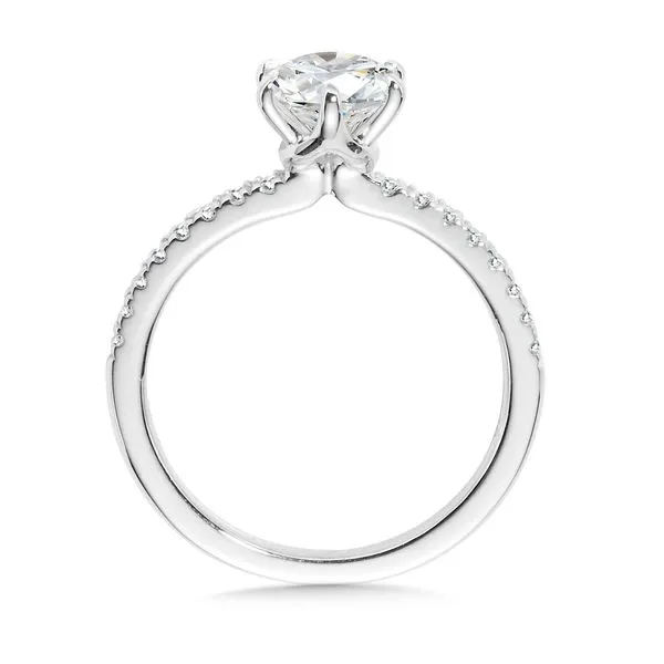 Straight Six-Prong Diamond Engagement Ring Image 2 Ken Walker Jewelers Gig Harbor, WA