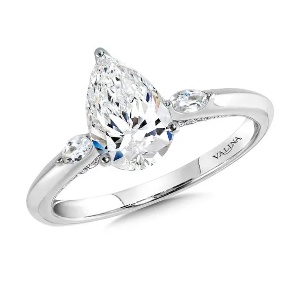 Three-Stone Pear-Cut Diamond Engagement Ring Gold Mine Jewelers Jackson, CA