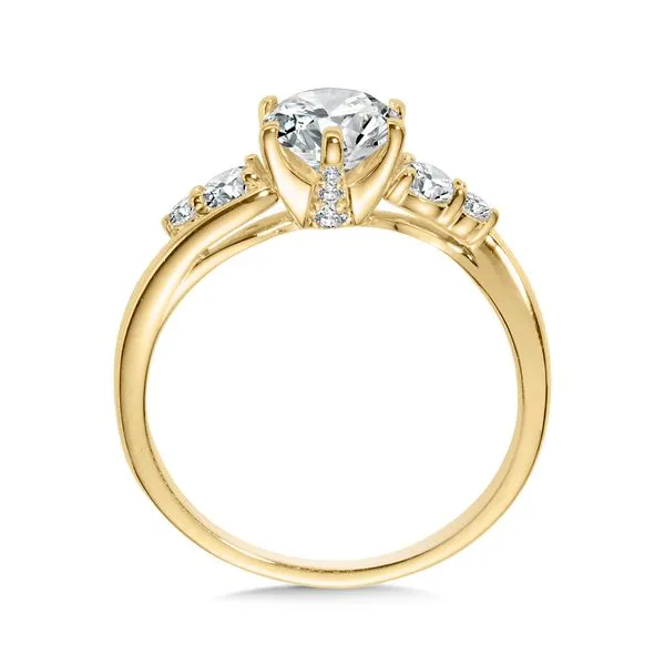 Emerald-Cut & Baguette Diamond Engagement Ring Image 2 Sanders Jewelers Gainesville, FL
