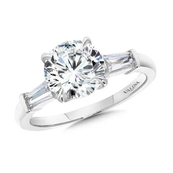 Three-Stone Baguette Diamond Engagement Ring Sanders Jewelers Gainesville, FL