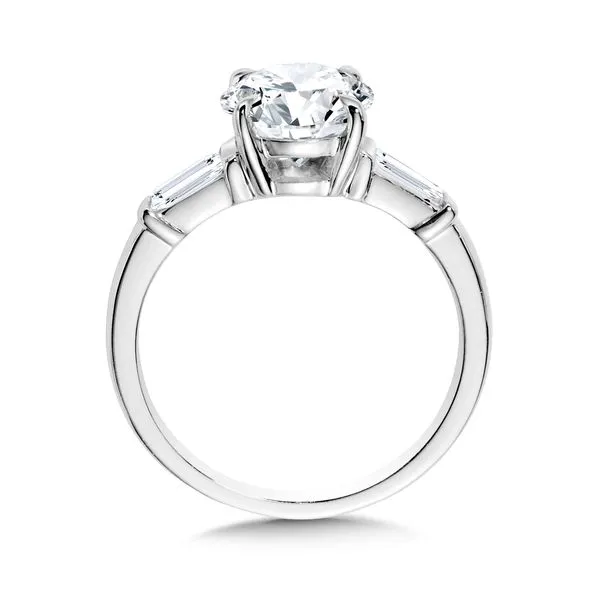 Three-Stone Baguette Diamond Engagement Ring Image 2 Sanders Jewelers Gainesville, FL