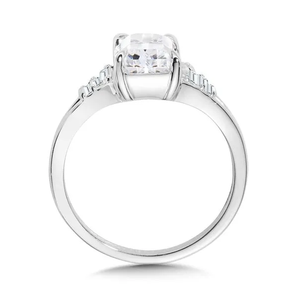 Emerald-Cut Diamond Split Shank Engagement Ring Image 2 Midtown Diamonds Reno, NV