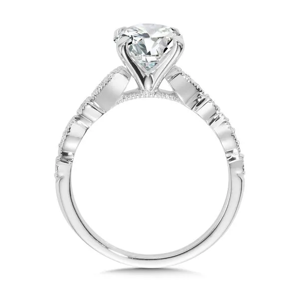 Diamond Scalloped Engagement Ring Image 2 Gold Mine Jewelers Jackson, CA