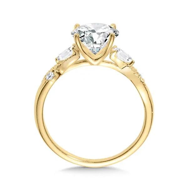 Vintage-Inspired Three-Stone Diamond Engagement Ring Image 2 Gold Mine Jewelers Jackson, CA