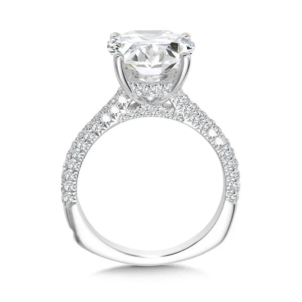 Straight Oval-Cut Diamond Engagement Ring Image 2 The Jewelry Source El Segundo, CA