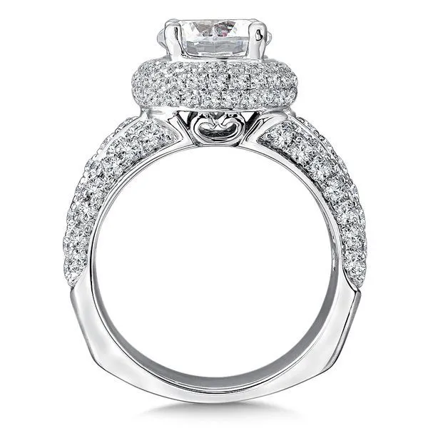 Statement Halo Engagement Ring Image 3 Midtown Diamonds Reno, NV