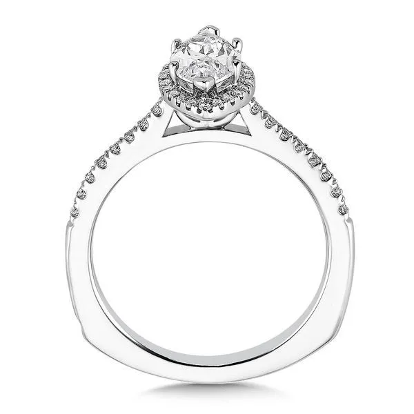 Marquise Shape Halo Engagement Ring Image 3 The Jewelry Source El Segundo, CA