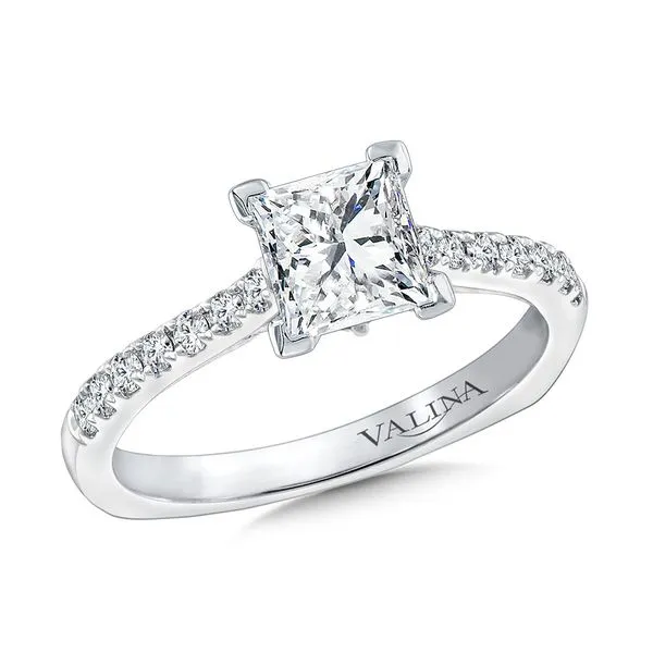 Princess-Cut Straight Diamond Engagement Ring The Jewelry Source El Segundo, CA