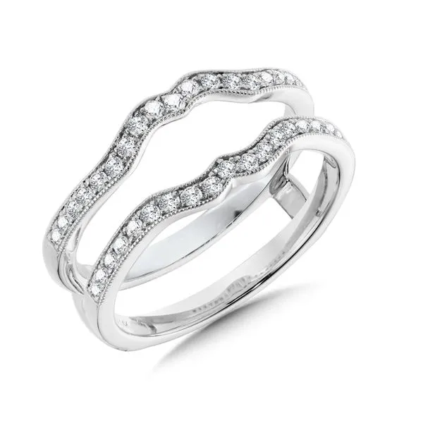 14K White Gold Diamond Ring Guard Midtown Diamonds Reno, NV