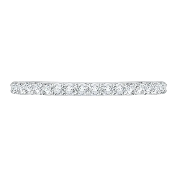 Round Diamond Euro Shank Wedding Band In 14K White Gold James Gattas Jewelers Memphis, TN