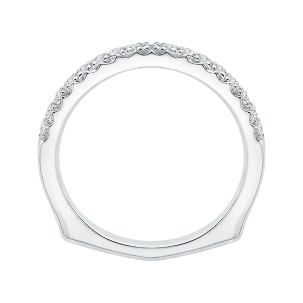 Euro Shank Diamond Wedding Band in 14K White Gold Image 4 James Gattas Jewelers Memphis, TN