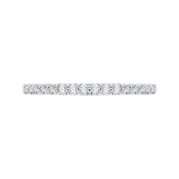 Euro Shank Round Diamond Wedding Band in 14K White Gold Diamond Shop Ada, OK