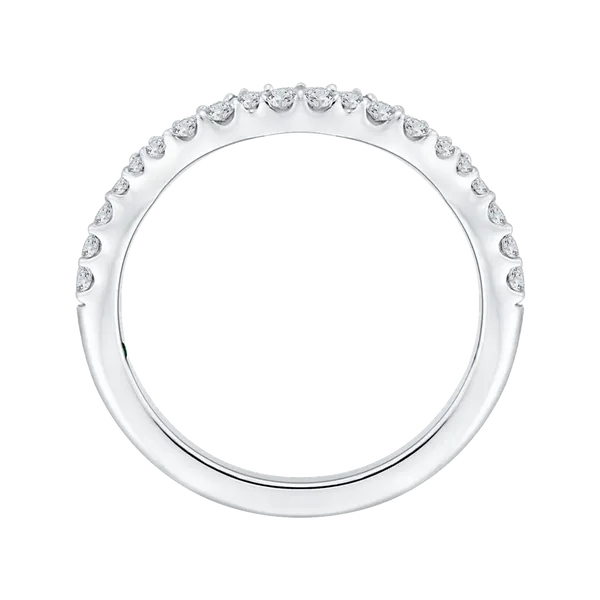 Round Diamond Wedding Band in 14K White Gold Image 4 James Gattas Jewelers Memphis, TN