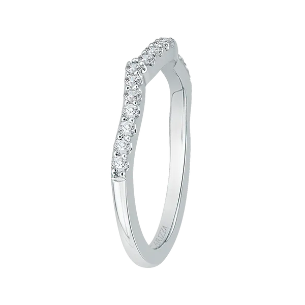 Round Diamond Half-Eternity Wedding Band in 14K White Gold Image 3 James Gattas Jewelers Memphis, TN