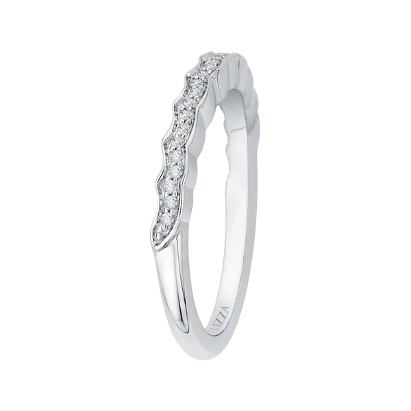 Round Diamond Wedding Band in 14K White Gold Image 3 James Gattas Jewelers Memphis, TN