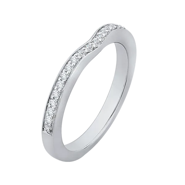 Half-Eternity Round Diamond Wedding Band in 14K White Gold Image 2 James Gattas Jewelers Memphis, TN