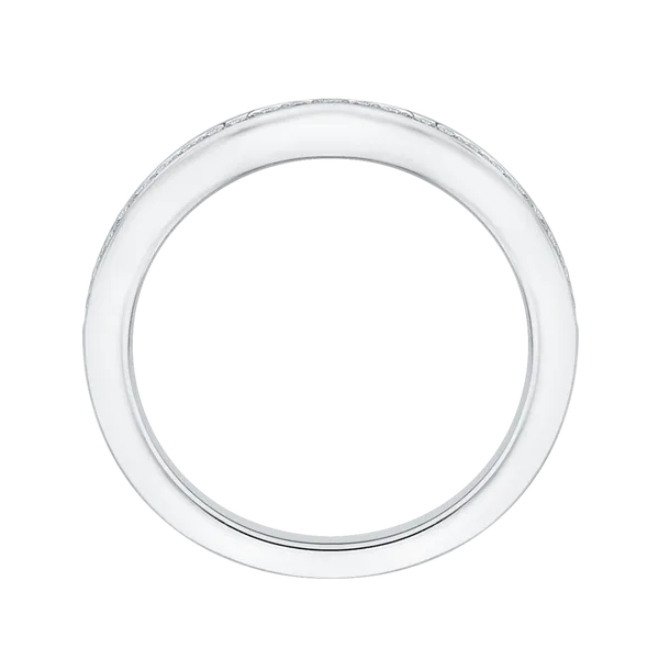 Half-Eternity Round Diamond Wedding Band in 14K White Gold Image 4 James Gattas Jewelers Memphis, TN