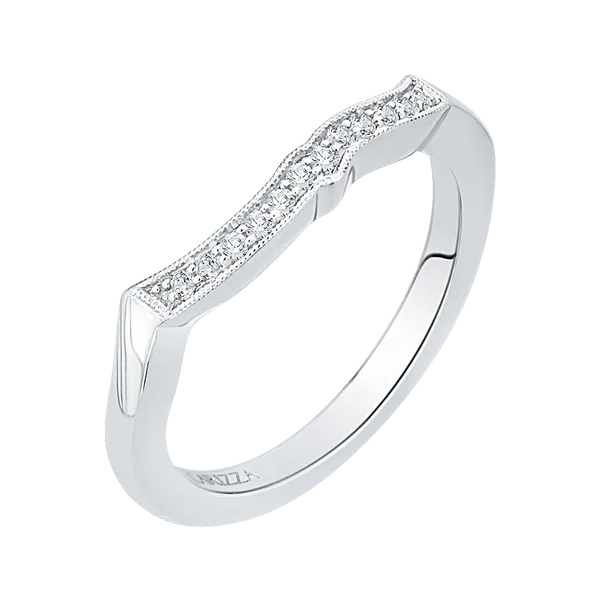 Round Diamond Wedding Band in 14K White Gold Image 2 James Gattas Jewelers Memphis, TN