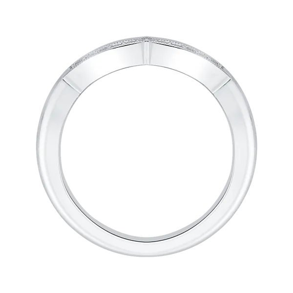 Round Diamond Wedding Band in 14K White Gold Image 4 James Gattas Jewelers Memphis, TN