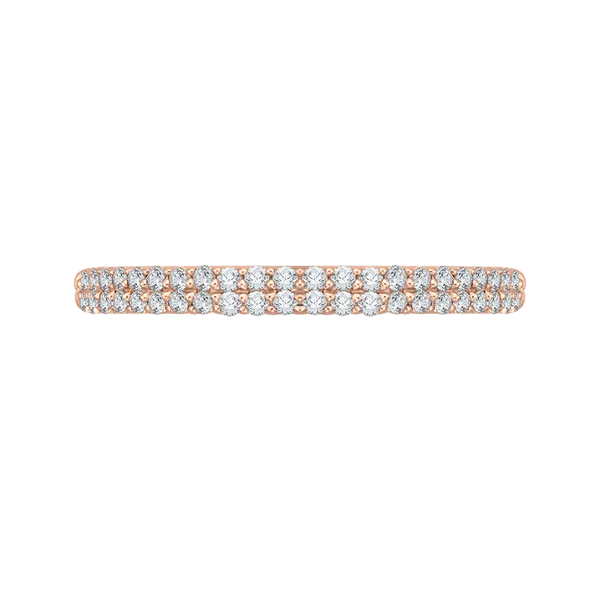 Round Diamond Wedding Band in 14K Rose Gold James Gattas Jewelers Memphis, TN