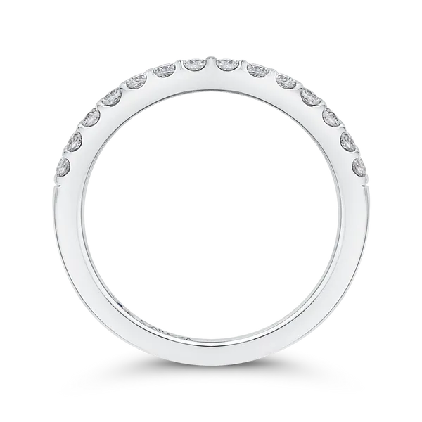 Round Diamond Wedding Band in 14K White Gold Image 4 James Gattas Jewelers Memphis, TN