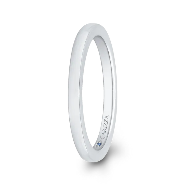Plain Wedding Band in 14K White Gold Image 3 James Gattas Jewelers Memphis, TN
