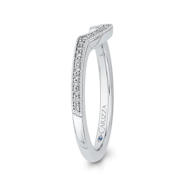 Round Diamond Half-Eternity Wedding Band in 14K White Gold Image 3 James Gattas Jewelers Memphis, TN