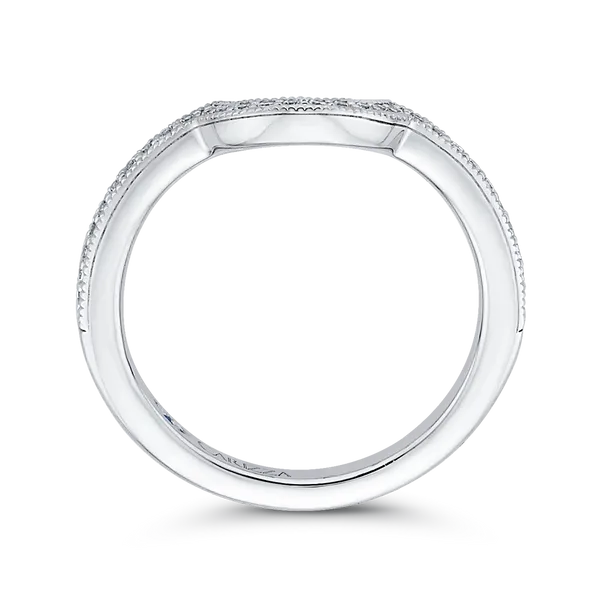 Round Diamond Half-Eternity Wedding Band in 14K White Gold Image 4 James Gattas Jewelers Memphis, TN