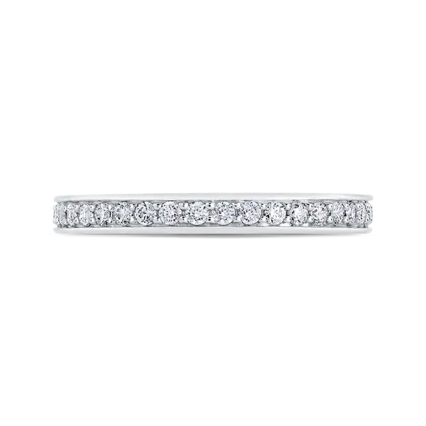 Round Diamond Wedding Band in 14K White Gold Diamond Shop Ada, OK