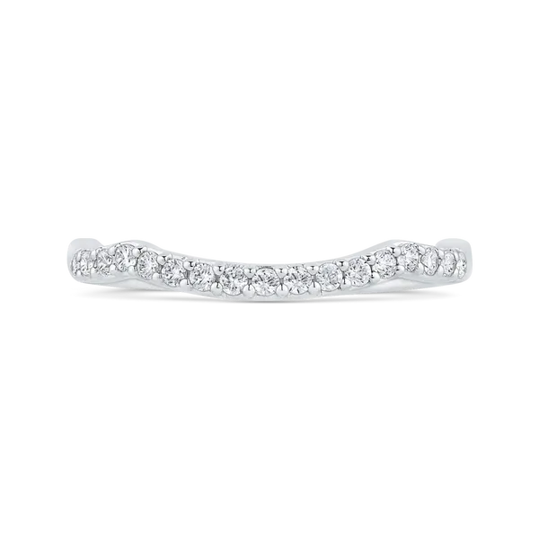 Round Diamond Half-Eternity Wedding Band in 14K White Gold James Gattas Jewelers Memphis, TN