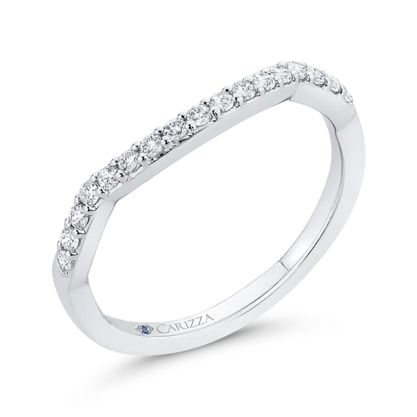 Round Diamond Half-Eternity Wedding Band in 14K White Gold Image 2 James Gattas Jewelers Memphis, TN