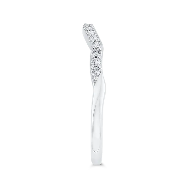 Round Diamond Half-Eternity Wedding Band in 14K White Gold Image 3 James Gattas Jewelers Memphis, TN