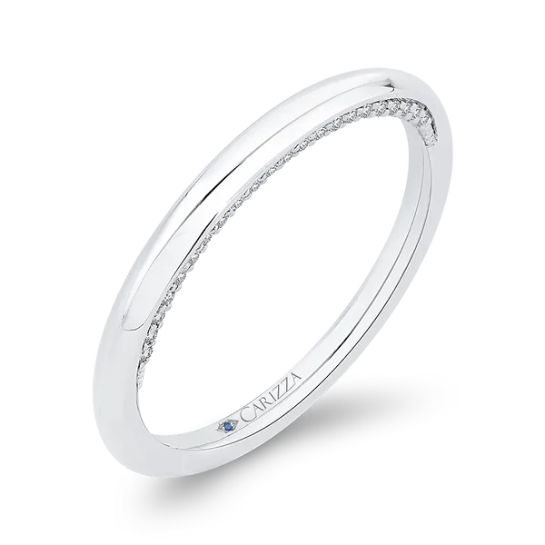 Plain Wedding Band in 14K White Gold Image 2 James Gattas Jewelers Memphis, TN