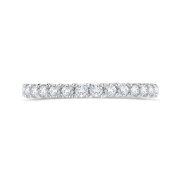 Diamond Half-Eternity Wedding Band in 14K White Gold James Gattas Jewelers Memphis, TN