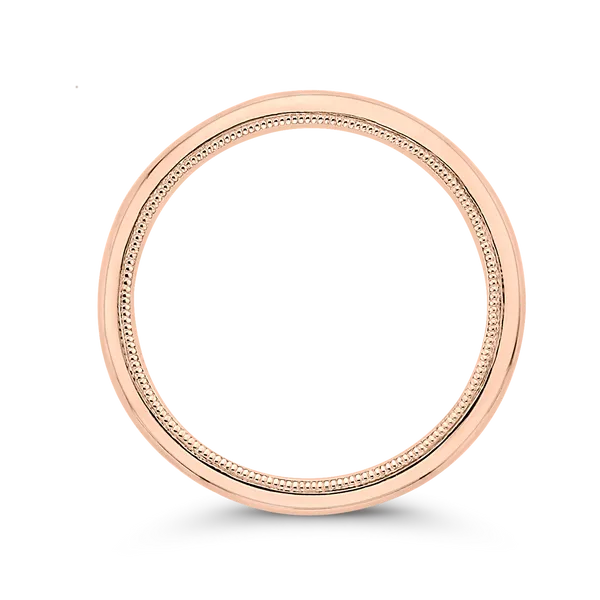 Plain Wedding Band in 14K Rose Gold Image 4 James Gattas Jewelers Memphis, TN