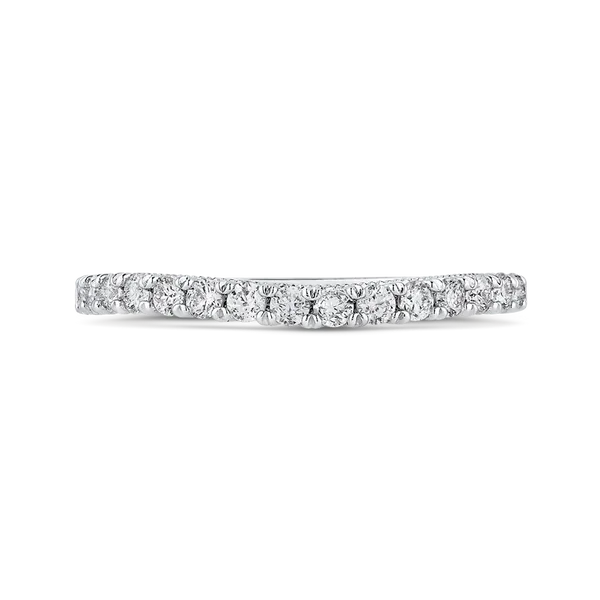 Round Diamond Half-Eternity Wedding Band in 14K White Gold James Gattas Jewelers Memphis, TN